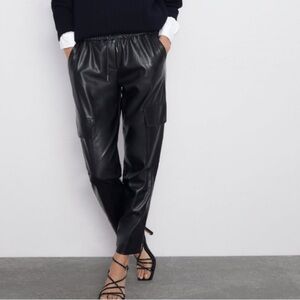 Zara Black Leather Detail